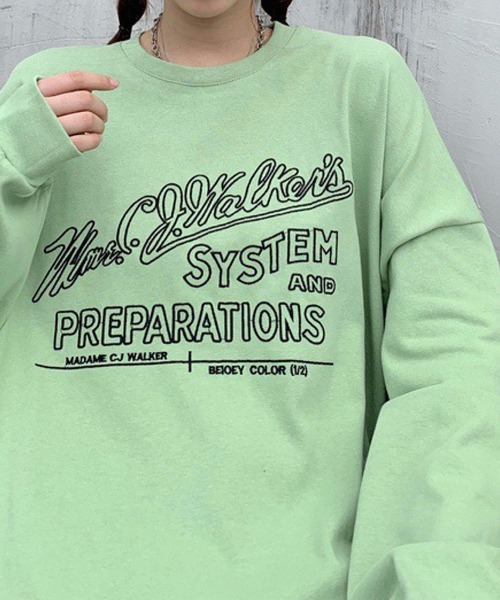 meJane(ミージェーン)の「BIGシルエットロゴ刺繍ロンT【ZOZOTOWN限定】(Tシャツ/カットソー・レディース・ホワイト/グレー/ピンク/ミント/ロイヤルブルー・FREE)」の19枚目の写真