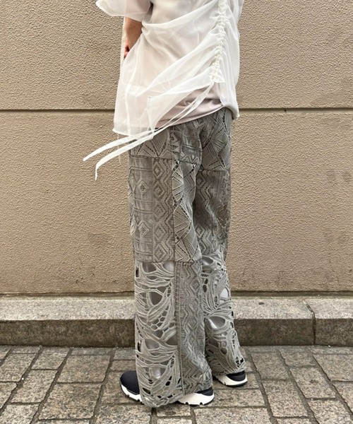 AULA AILA（アウラアイラ）の「AULA AILA（アウラ アイラ）別注レースパンツ（その他パンツ・レディース・グレー・FREE）」の4枚目の写真