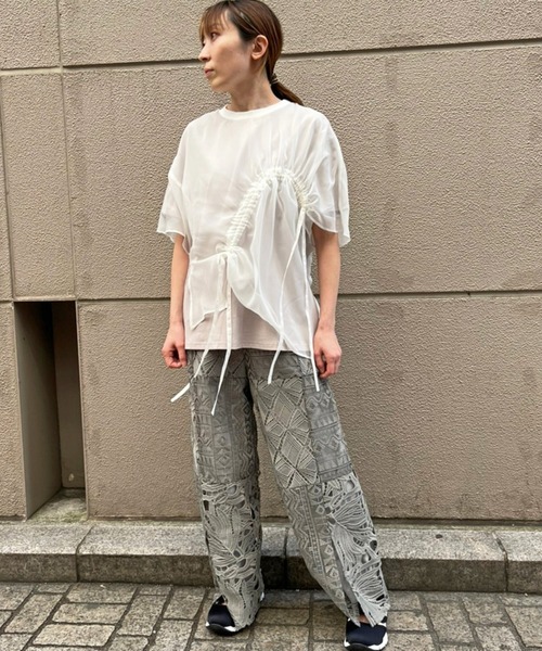 AULA AILA（アウラアイラ）の「AULA AILA（アウラ アイラ）別注レースパンツ（その他パンツ・レディース・グレー・FREE）」の8枚目の写真