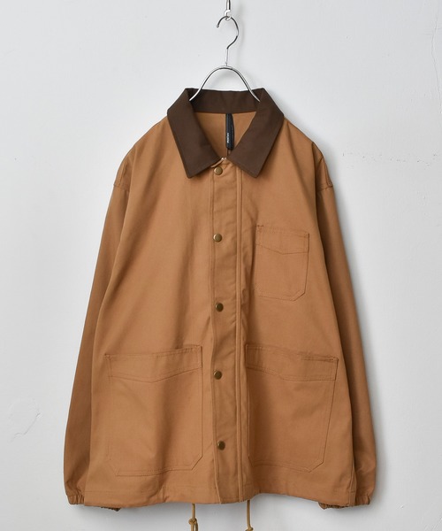 Starting Over(スターティングオーバー)の「ダッククレリック ワークカバーオール(カバーオール・メンズ・ブラック/ベージュ/キナリ/カーキ・M/L/XL)」の4枚目の写真