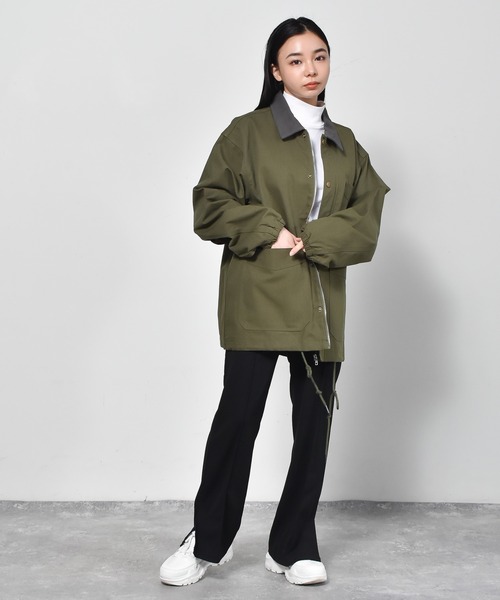 Starting Over(スターティングオーバー)の「ダッククレリック ワークカバーオール(カバーオール・メンズ・ブラック/ベージュ/キナリ/カーキ・M/L/XL)」の21枚目の写真