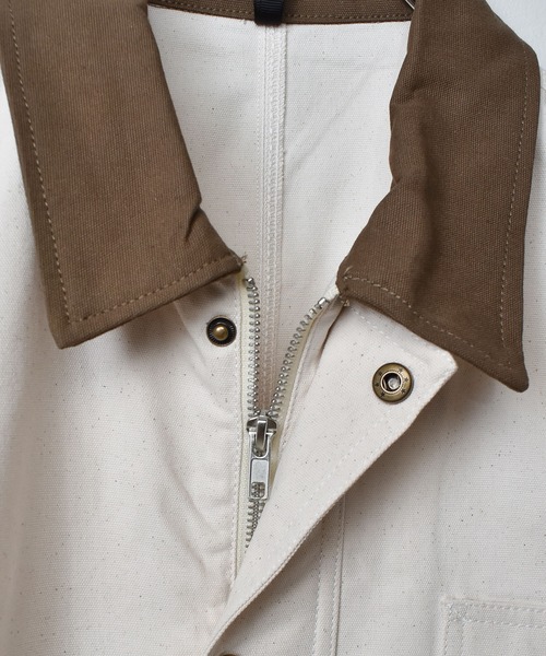 Starting Over(スターティングオーバー)の「ダッククレリック ワークカバーオール(カバーオール・メンズ・ブラック/ベージュ/キナリ/カーキ・M/L/XL)」の9枚目の写真