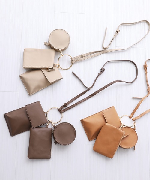 ElegChic(エレグシック)の「3連マルチショルダーバック(ショルダーバッグ・レディース・ダークブラウン/ブラウン/アイボリー・FREE)」の21枚目の写真