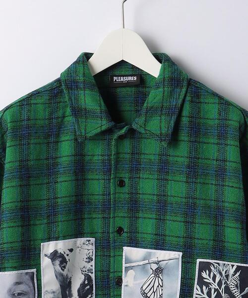 PLEASURES（プレジャー）の「＜PLEASURES＞ FLANNEL SHIRT/シャツ（シャツ/ブラウス・メンズ・ライトピンク/ケリー・M/L/XL）」の5枚目の写真