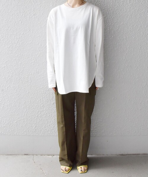 SHIPS any:〈吸水速乾〉ラウンドヘム ロングスリーブ ワイド TEE SHIPS any:〈吸水速乾〉ラウンドヘム ロングスリーブ ワイド TEE