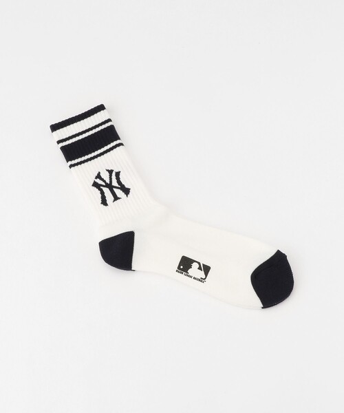 FREAK'S STORE（フリークスストア）の「MLB/エムエルビー 別注 MLB SOX（ソックス/靴下・メンズ・ネイビー/ブルー/グリーン・ﾌﾘ-）」の2枚目の写真