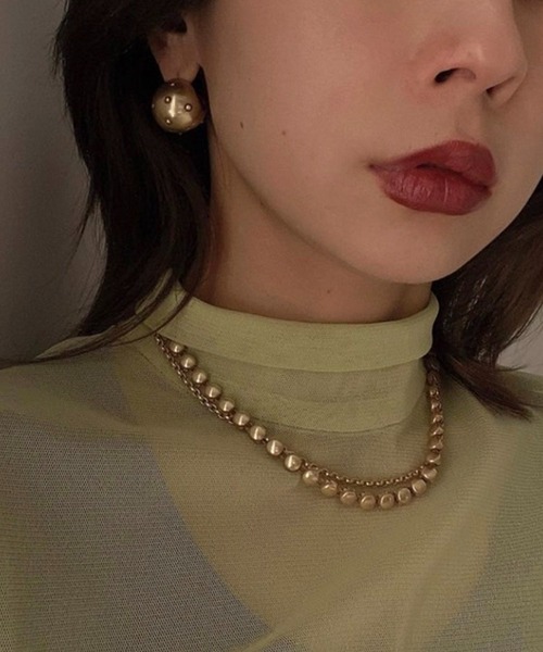 Ameri（アメリ）の「STUDS BALL PIERCE（ピアス（両耳用）・レディース・シルバー/ゴールド・FREE）」の4枚目の写真