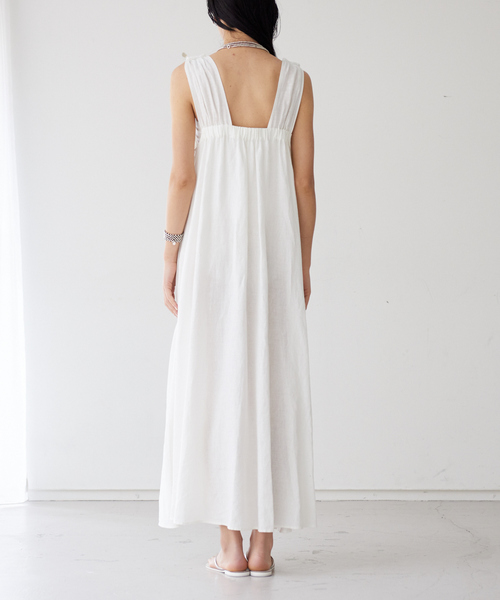 Rouge vif（ルージュヴィフ）の「リネン製品染ノースリワンピース（ワンピース・レディース・ホワイト/ブラック/グリーン・フリー）」の13枚目の写真