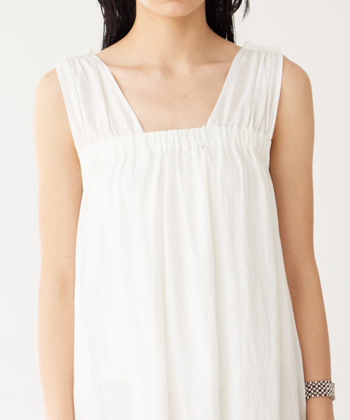 Rouge vif（ルージュヴィフ）の「リネン製品染ノースリワンピース（ワンピース・レディース・ホワイト/ブラック/グリーン・フリー）」の11枚目の写真