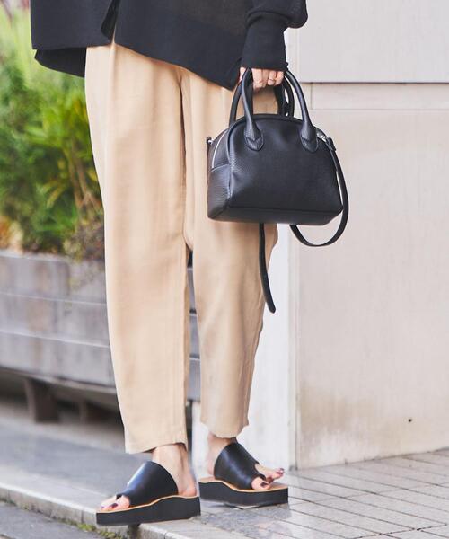 coen（コーエン）の「ラウンドボストンバッグ（ボストンバッグ・レディース・ライム/ブラック/ナチュラル・FREE）」の4枚目の写真