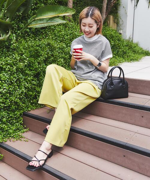 coen（コーエン）の「ラウンドボストンバッグ（ボストンバッグ・レディース・ライム/ブラック/ナチュラル・FREE）」の6枚目の写真