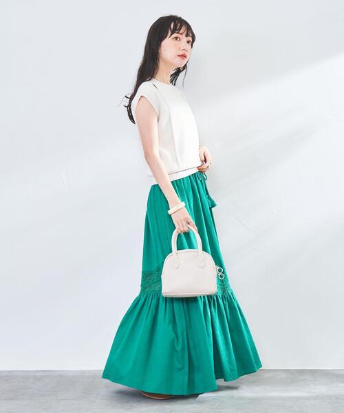 coen（コーエン）の「ラウンドボストンバッグ（ボストンバッグ・レディース・ナチュラル/ライム/ブラック・FREE）」の5枚目の写真