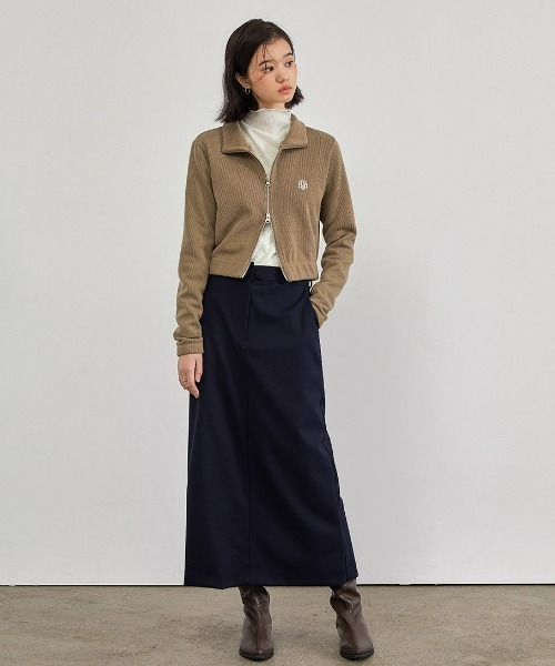 カーディガン A'GEM/9 × .kom「muah muah/ムーアムーア」SIGNATURE LOGO POINT TWEED SET/ツイード カーディガン A'GEM/9 × .kom「muah muah/ムーアムーア