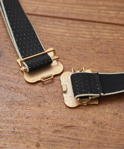 Dot＆Stripes CHILD WOMAN（ドットアンドストライプス　チャイルドウーマン）の「レトロモチーフ ピンドットゴムベルト（ベルト・レディース・ブラック/アイボリー・FREE）」の14枚目の写真