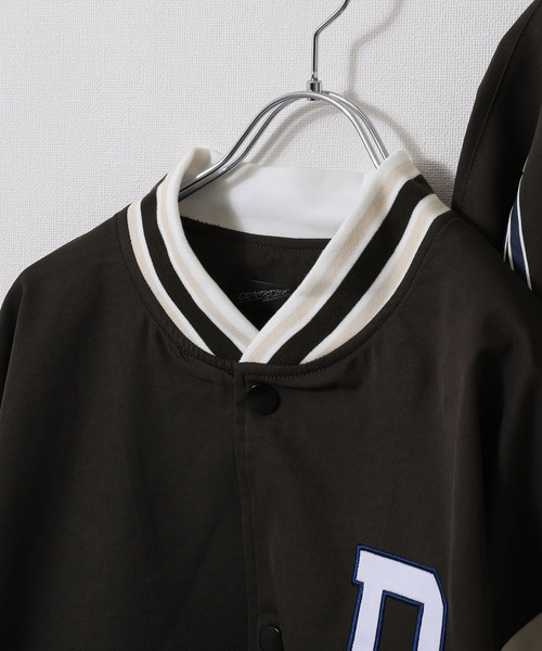 ZIP FIVE（ジップファイブ）の「【lootbox】古着風カレッジバッグロゴ スタジアムジャンパー スタジャン（スタジャン・メンズ・オレンジ/ダークグリーン/スミクロ・MEDIUM/LARGE）」の11枚目の写真