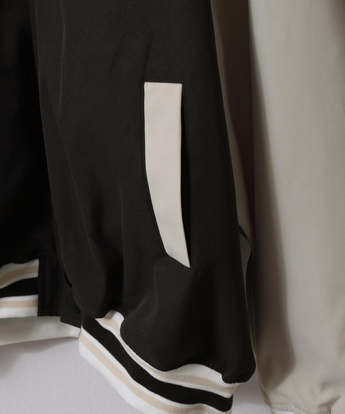 ZIP FIVE（ジップファイブ）の「【lootbox】古着風カレッジバッグロゴ スタジアムジャンパー スタジャン（スタジャン・メンズ・オレンジ/ダークグリーン/スミクロ・MEDIUM/LARGE）」の13枚目の写真