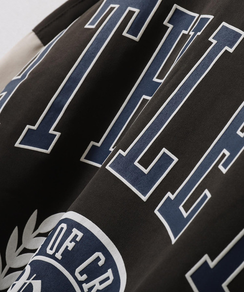 ZIP FIVE（ジップファイブ）の「【lootbox】古着風カレッジバッグロゴ スタジアムジャンパー スタジャン（スタジャン・メンズ・オレンジ/ダークグリーン/スミクロ・MEDIUM/LARGE）」の19枚目の写真