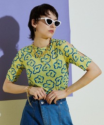 フラワープリントスリットスリーブＴシャツ【MAISON SPECIAL/メゾンスペシャル】■セットアップ対応■