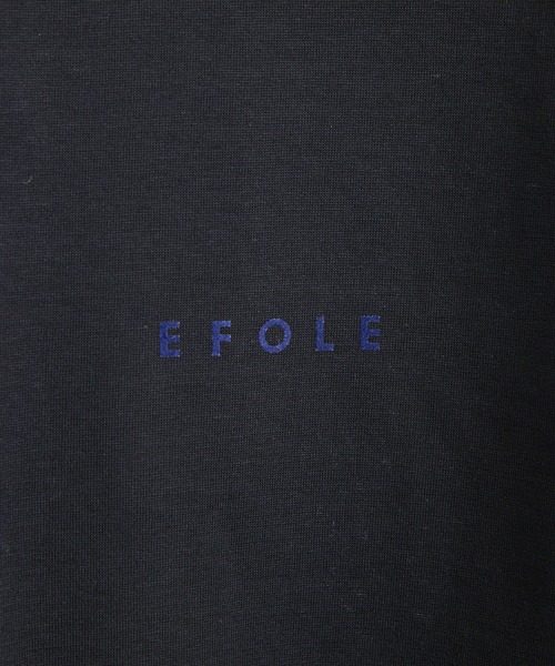 EFOLE(エフォル)の「【EFOLE】 綿リネン フロッキーロゴ コンパクトTシャツ(Tシャツ/カットソー・レディース・ホワイト/ブラック・FREE)」の3枚目の写真