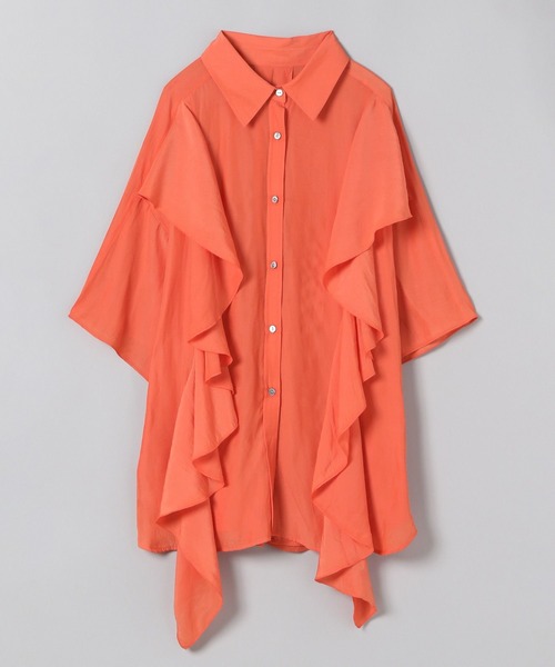 JEANASIS(ジーナシス)の「リッチフリルアソートシャツSS/296233(シャツ/ブラウス・レディース・ホワイト/ブラック/オレンジ・FREE)」の1枚目の写真