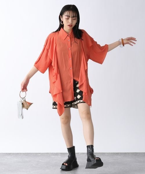 ブラウス シャツ アソートボーイフレンドシャツ レディース JEANASIS（ジーナシス）の「リッチフリルアソートシャツSS