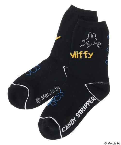 Candy Stripper(キャンディストリッパー)の「MIFFY ソックス(ソックス/靴下・レディース・ブラック/オフホワイト/イエロー・FREE)」の3枚目の写真