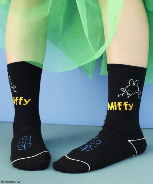 Candy Stripper(キャンディストリッパー)の「MIFFY ソックス(ソックス/靴下・レディース・ブラック/オフホワイト/イエロー・FREE)」の14枚目の写真