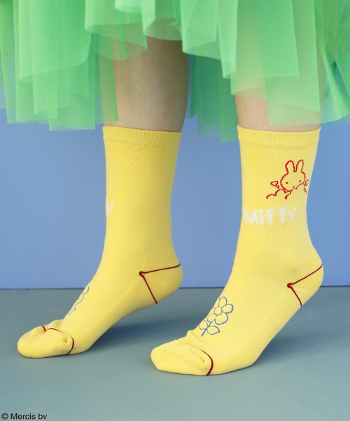 Candy Stripper(キャンディストリッパー)の「MIFFY ソックス(ソックス/靴下・レディース・ブラック/オフホワイト/イエロー・FREE)」の13枚目の写真