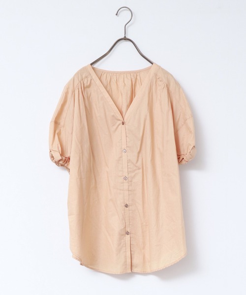hunch（ハンチ）の「ざっくり袖デザイン ショートスリーブブラウス（シャツ/ブラウス・レディース・ブラック/ベージュ/オフホワイト・FREE）」の12枚目の写真