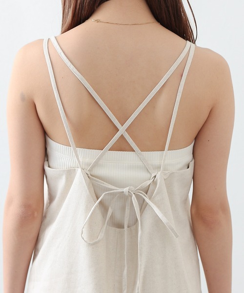 COLONY 2139（コロニートゥーワンスリーナイン）の「ZOZO限定 / リネンライクキャミワンピース（ワンピース・レディース・ブラック/アイボリー・FREE）」の19枚目の写真