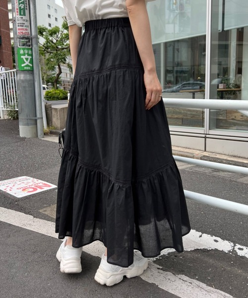 one after another NICE CLAUP（ワンアフターアナザーナイスクラップ）の「コットンボリュームスカート（スカート・レディース・ブラック/オフホワイト/イエロー/グリーン・FREE）」の12枚目の写真