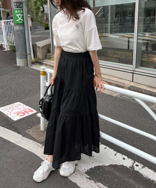 one after another NICE CLAUP（ワンアフターアナザーナイスクラップ）の「コットンボリュームスカート（スカート・レディース・ブラック/オフホワイト/イエロー/グリーン・FREE）」の9枚目の写真