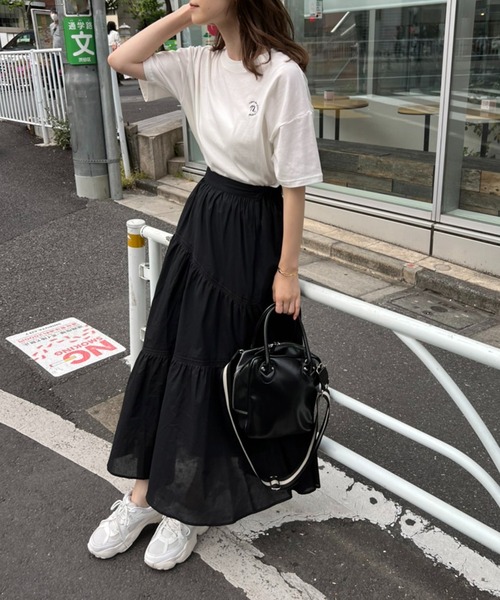 one after another NICE CLAUP（ワンアフターアナザーナイスクラップ）の「コットンボリュームスカート（スカート・レディース・ブラック/オフホワイト/イエロー/グリーン・FREE）」の16枚目の写真