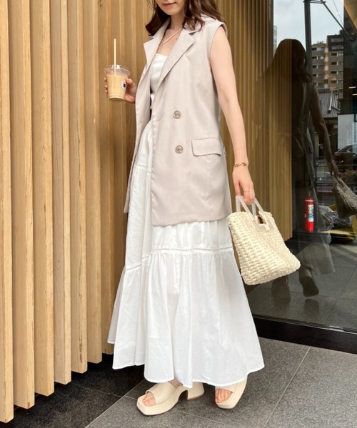 one after another NICE CLAUP（ワンアフターアナザーナイスクラップ）の「コットンボリュームスカート（スカート・レディース・ブラック/オフホワイト/イエロー/グリーン・FREE）」の19枚目の写真