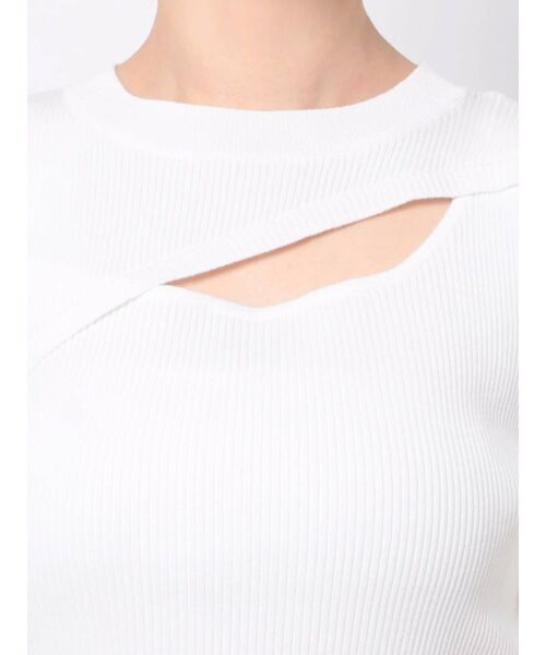 MURUA（ムルーア）の「タックパフスリーブニットトップス（ニット/セーター・レディース・ホワイト/ブラック/ブルー・FREE）」の20枚目の写真