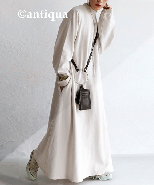 antiqua（アンティカ）の「長袖ワンピース（ワンピース・レディース・ホワイト系その他・FREE）」の6枚目の写真