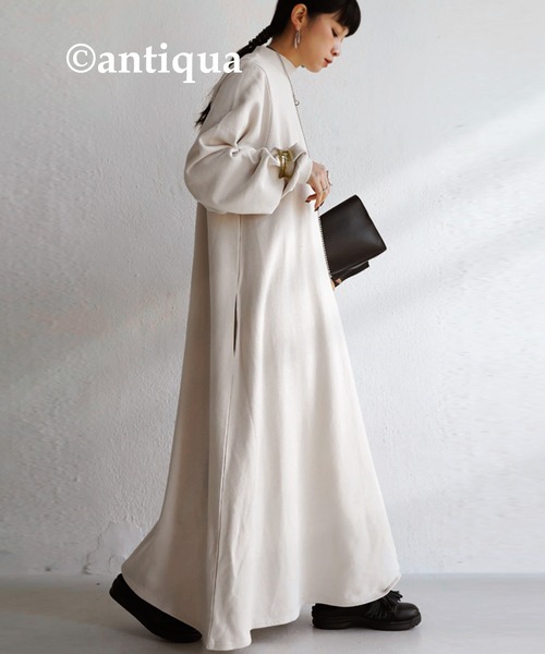 antiqua（アンティカ）の「長袖ワンピース（ワンピース・レディース・ホワイト系その他・FREE）」の5枚目の写真