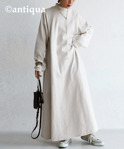antiqua（アンティカ）の「長袖ワンピース（ワンピース・レディース・ホワイト系その他・FREE）」の2枚目の写真