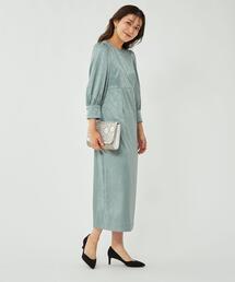 green label relaxing | サテン ジャカード ナロー ワンピース(ドレス)