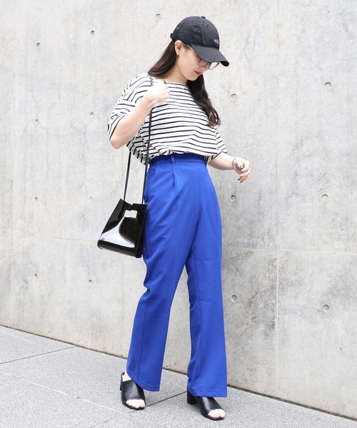 HONEYSUCKLE ROSE(ハニーサックルローズ)の「【HONEYSUCKLE ROSE】ボーダーTシャツ(Tシャツ/カットソー・レディース・ネイビー/ピンク/ブルー/グリーン・M/L)」の15枚目の写真