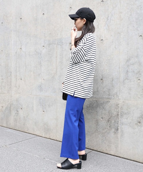 HONEYSUCKLE ROSE(ハニーサックルローズ)の「【HONEYSUCKLE ROSE】ボーダーTシャツ(Tシャツ/カットソー・レディース・ネイビー/ピンク/ブルー/グリーン・M/L)」の17枚目の写真