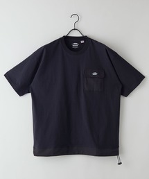 【OUTDOOR PRODUCTS/アウトドアプロダクツ】USAコットン　裾切り替え　ドローコード　ビッグシルエット　ポケット付きTシャツ