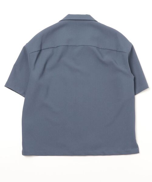 city（シティ）の「OPEN COLLAR SHIRTS/トロミオープンカラーシャツ/半袖（シャツ/ブラウス・メンズ・ブラック/インディゴブルー・2/3/1）」の3枚目の写真