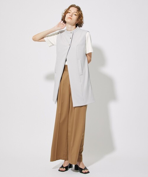 CITY TOKYO（シティトウキョウ）の「サイドオープンカットジレ（ベスト・レディース・ライトグレー/ブラック・FREE）」の8枚目の写真