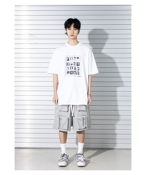 【セール】A'GEM/9 × .kom『MASSNOUN/マスノウン』MONO GALLERY OVERSIZED T-SHIRTS/モノクローム グラフィック オーバーサイズ半袖Tシャツ（Tシャツ/カットソー）｜MASSNOUN（マスノウン）