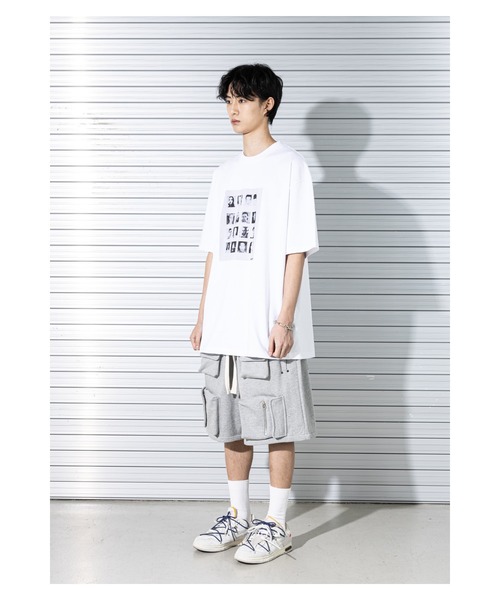 【セール】A'GEM/9 × .kom『MASSNOUN/マスノウン』MONO GALLERY OVERSIZED T-SHIRTS/モノクローム グラフィック オーバーサイズ半袖Tシャツ（Tシャツ/カットソー）｜MASSNOUN（マスノウン）