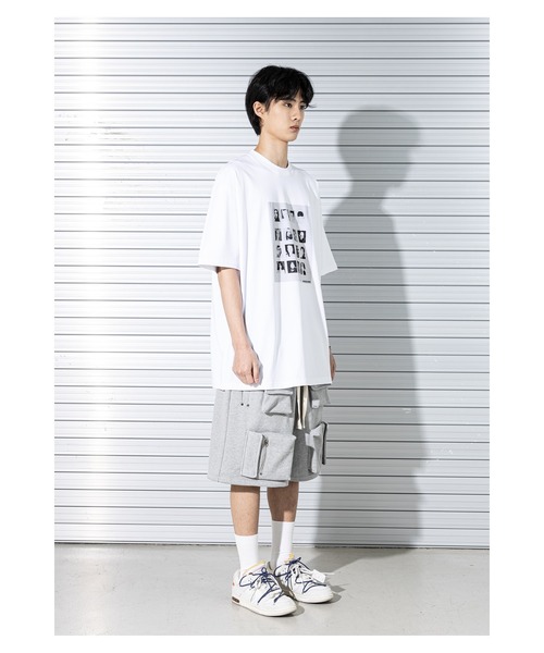 【セール】A'GEM/9 × .kom『MASSNOUN/マスノウン』MONO GALLERY OVERSIZED T-SHIRTS/モノクローム グラフィック オーバーサイズ半袖Tシャツ（Tシャツ/カットソー）｜MASSNOUN（マスノウン）