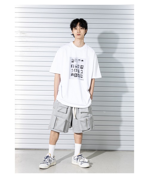 【セール】A'GEM/9 × .kom『MASSNOUN/マスノウン』MONO GALLERY OVERSIZED T-SHIRTS/モノクローム グラフィック オーバーサイズ半袖Tシャツ（Tシャツ/カットソー）｜MASSNOUN（マスノウン）