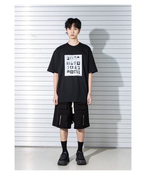 【セール】A'GEM/9 × .kom『MASSNOUN/マスノウン』MONO GALLERY OVERSIZED T-SHIRTS/モノクローム グラフィック オーバーサイズ半袖Tシャツ（Tシャツ/カットソー）｜MASSNOUN（マスノウン）