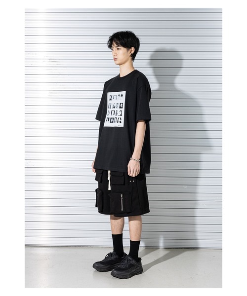 【セール】A'GEM/9 × .kom『MASSNOUN/マスノウン』MONO GALLERY OVERSIZED T-SHIRTS/モノクローム グラフィック オーバーサイズ半袖Tシャツ（Tシャツ/カットソー）｜MASSNOUN（マスノウン）